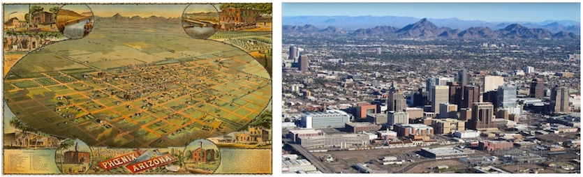 Phoenix in 1880s and 2010s 