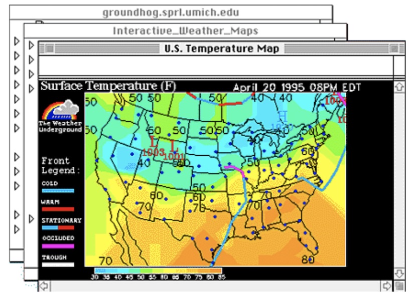 BlueSkies, the WU Mac Gopher client from the 1990s